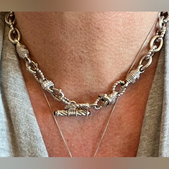 Judith Ripka Black and Silver Necklace - Picture 5 of 6